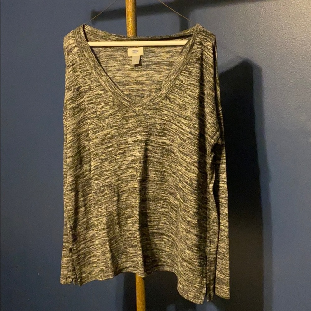 Grey V-Neck Sweater